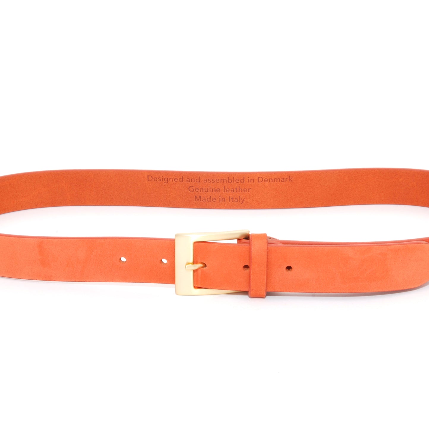 Orange læderbælte