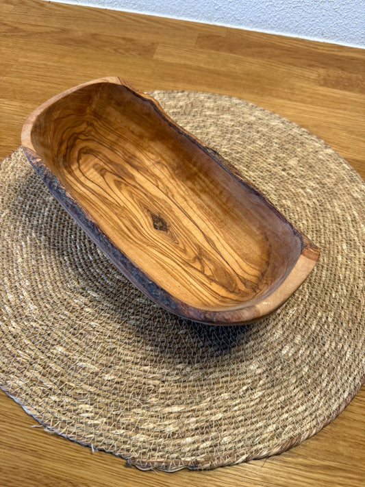 Skål af oliventræ 24x12