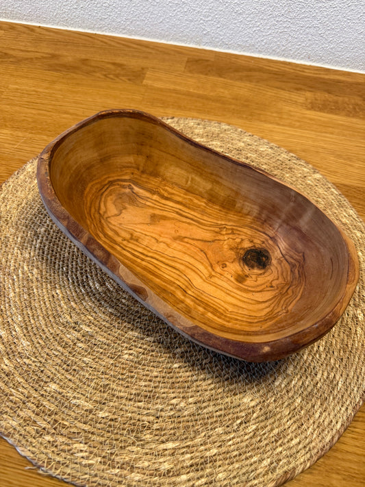 Skål af oliventræ 24x12