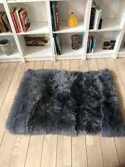 Tæppe i  lammeskind - grå pels